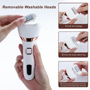 Rechargeable 7 Waterproof Electric Foot Grinder Dead Skin Cutin Removal Household Electric Foot Beauty Foot Grinder Kit