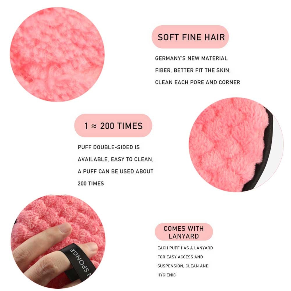 Microfiber Cloth Pads Facial Makeup Remover Puff