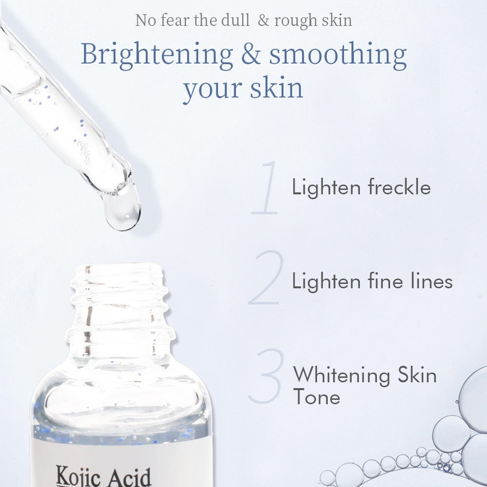 Kojic Acid and Collagen Whitening Facial Serum Anti-aging Anti-Oxidation Skin Brightening Dark Spot Remover Hydrating Fade Cream, 30ml