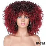 Female Hair African Small Curly Hair Explosion Head Black Chemical Fiber Wig Full Head Set